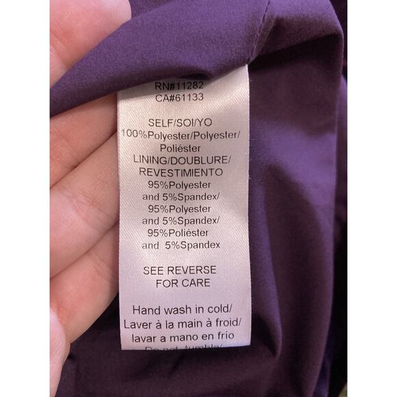 Adelyn Rae Purple Velvet Flowy Sleeve Blouse V Neck Holiday Party Top Size XS - Picture 6 of 6